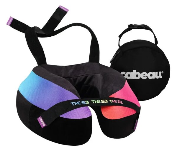 Cabeau Evolution® S3 TNE Amsterdam cestovní polštář - černý/duhový