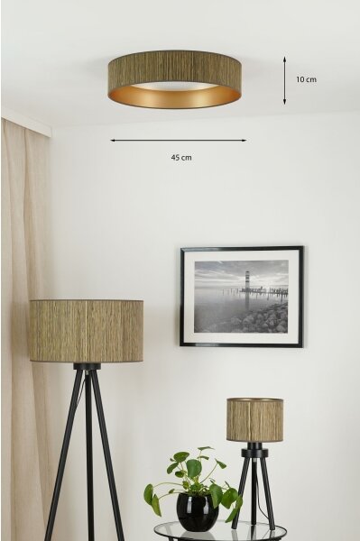 Brilagi - LED Stropní svítidlo BOSTON ROLLER LED/24W/230V pr. 45 cm hnědá/zlatá