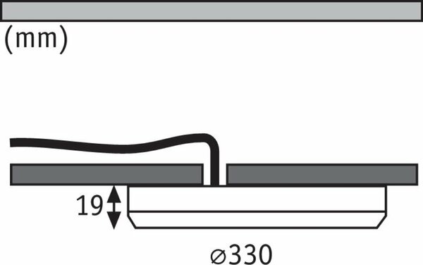 PAULMANN LED vestavné svítidlo Cover-it senzor kruhové 330mm, 22W 4000K bílá mat Panel pro vestavnou i přisazenou montáž 953.92
