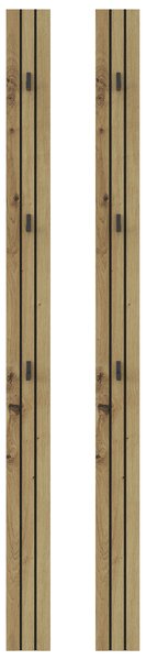 ŠATNÍ PANEL, černá, dub artisan, 13/160/1,6 cm Xora - Šatní panely, Online Only