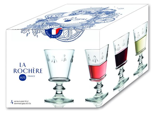 Sklenice v sadě na víno 4 ks 230 ml Abeille – La Rochére