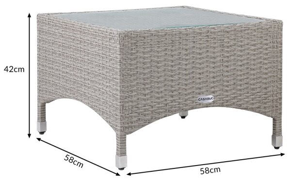 Ratanový stolek RT05 béžový 58 x 58 x 42cm