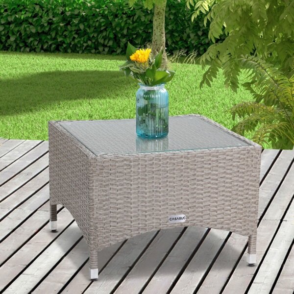 Ratanový stolek RT05 béžový 58 x 58 x 42cm