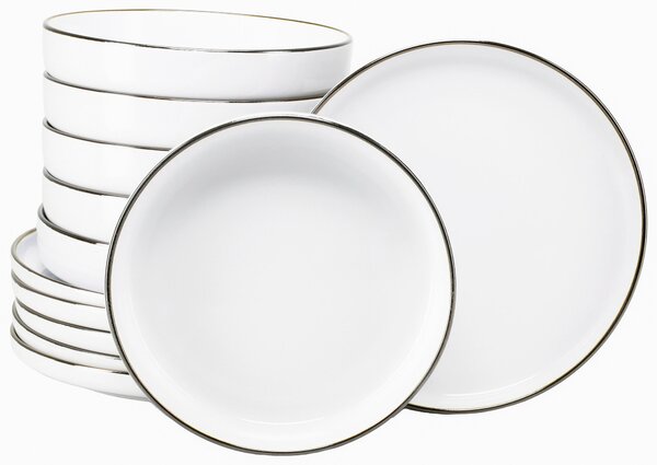 JÍDELNÍ SOUPRAVA Nordic Festive Weiss 12dílné Creatable - Online Only nádobí, Online Only