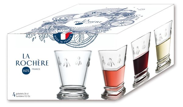Sklenice v sadě 4 ks 260 ml Abeille – La Rochére