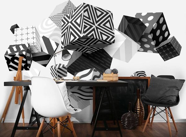 Fototapeta - Geometrie 3D (254x184 cm)