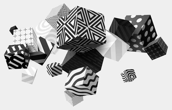 Fototapeta - Geometrie 3D (254x184 cm)