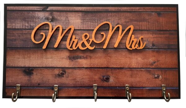 Věšák na klíče "Mr & Mrs" čislo: 2