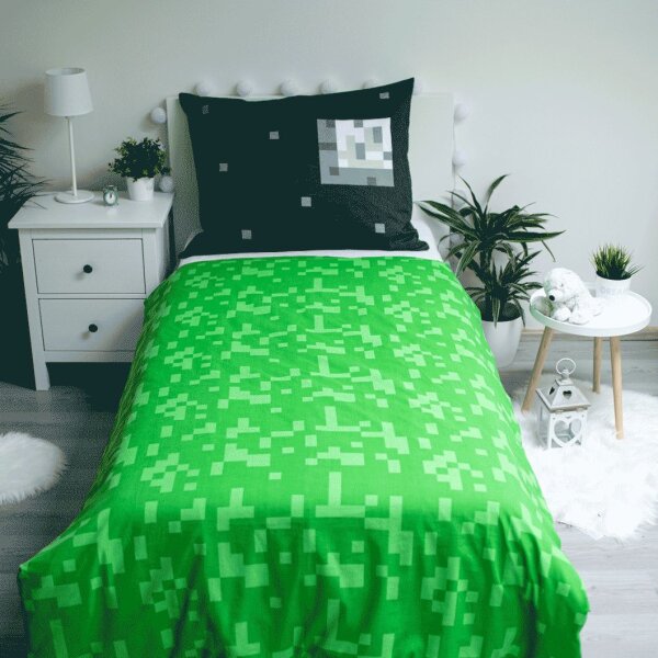 Jerry Fabrics Povlečení bavlna Minecraft Sssleep Tight 140x200, 70x90 cm