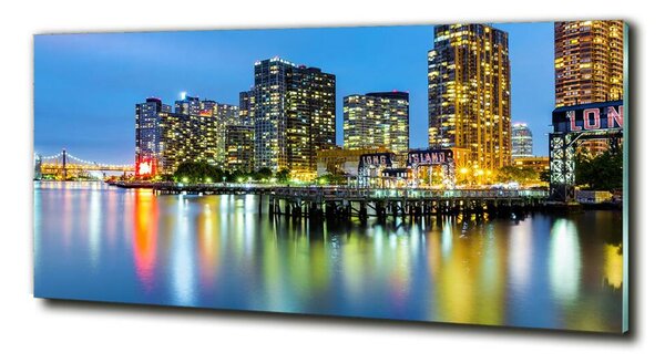 Foto-obraz fotografie na skle New York noc osh-113400214