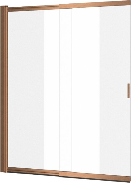 Excellent Liner vanová zástěna 110 cm dvoudílný měděná kartáčovaný/čiré sklo KAEX.2960.1100.LP