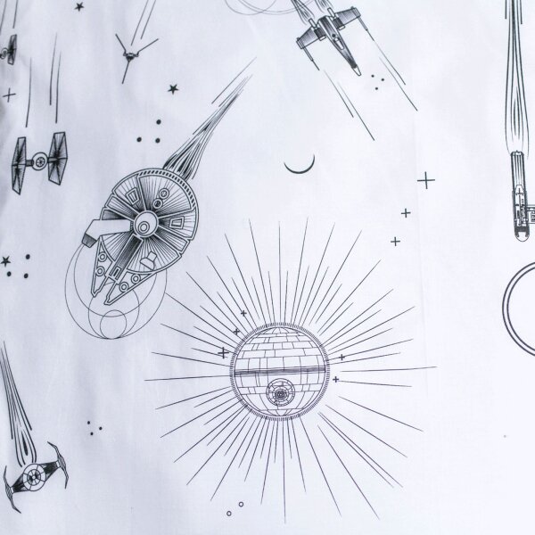 Jerry Fabrics Povlečení Star Wars Death Star svítící efekt 140x200, 70x90 cm