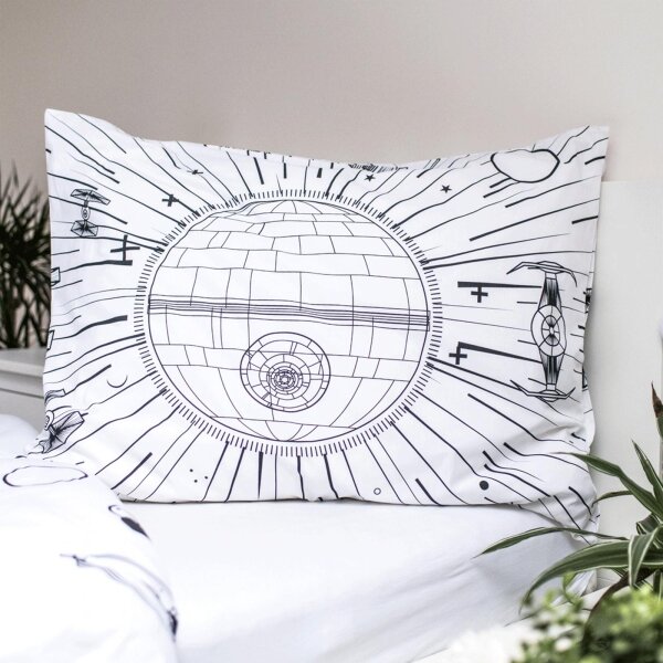 Jerry Fabrics Povlečení Star Wars Death Star svítící efekt 140x200, 70x90 cm