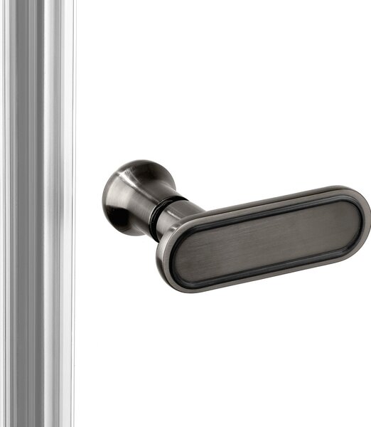New Trendy New Soleo Gunmetal Brushed sprchové dveře 80 cm skládací grafitová kartáčovaný/průhledné sklo D-0541A