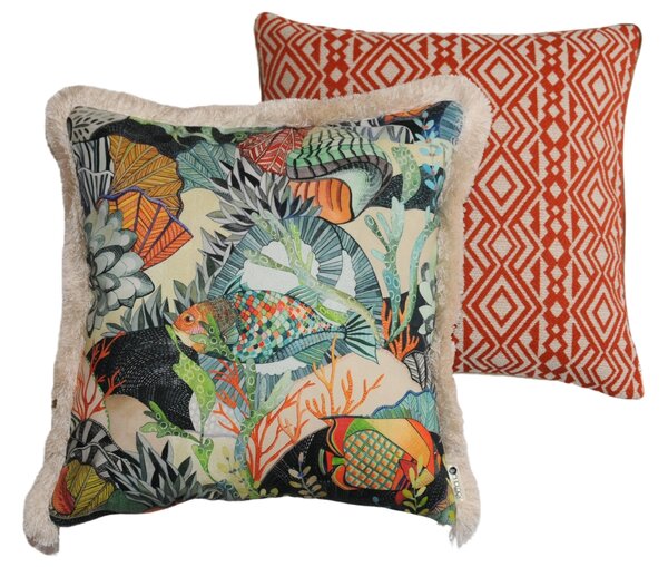 BOHOLOGY Set dvou venkovních povlaků na polštář Marine Aztec II