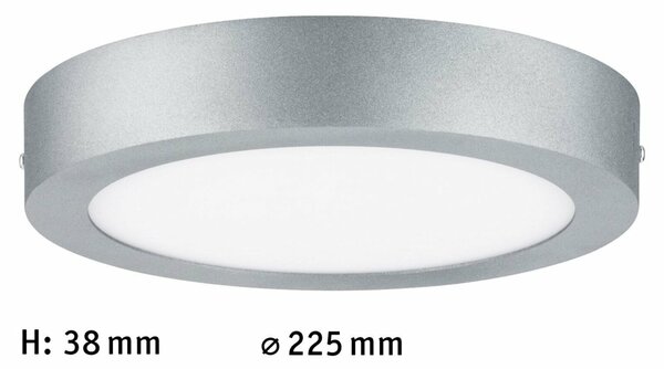 Paulmann stropní svítidlo Lunar LED Panel 15,4 W Chrom mat, hliník 706.54 P 70654