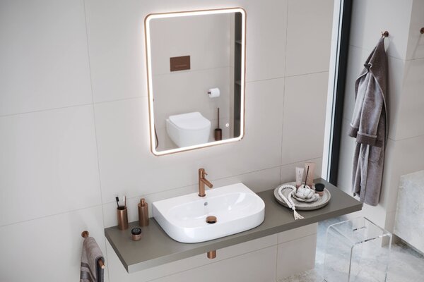 Excellent Corido zrcadlo 60x80 cm obdélníkový s osvětlením s vyhřívací podložkou DOEX.CO080.060.CB