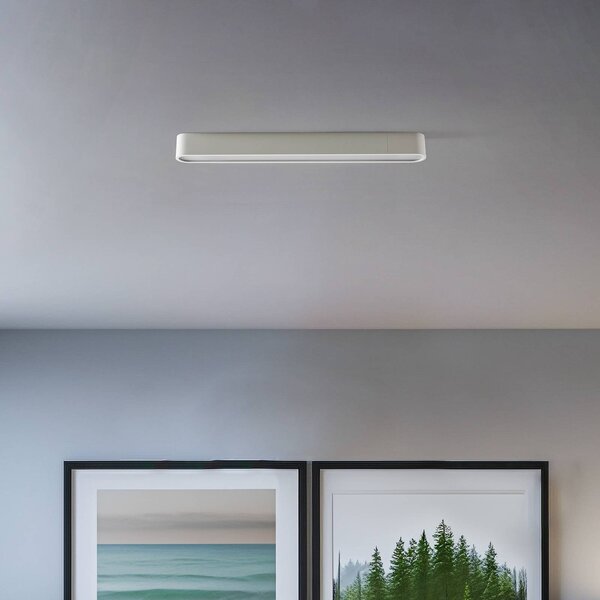 Nowodvorski Lighting Stropní světlo Soft, 63 x 6 cm, bílé, hliník, G13, Bílá / opál, Obývací pokoj / jídelna, Hliník, Moderní