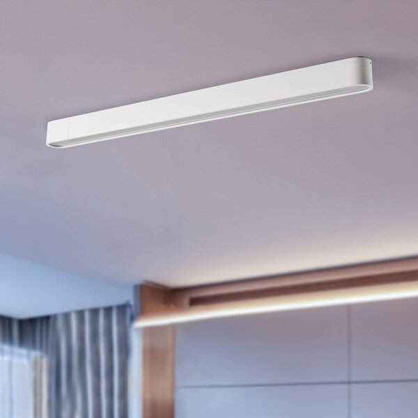 Nowodvorski Lighting Stropní světlo Soft, 95 x 6 cm, bílé, hliník, G13, Bílá / opál, Obývací pokoj / jídelna, Hliník, Moderní