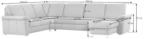 SEDACÍ SOUPRAVA, textil, tmavě hnědá Beldomo System - Sedací soupravy