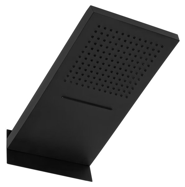 Kronenbach Spa hlavová sprcha 50x25 cm obdélníkový černá KBMBBPRBOR250-2-BL