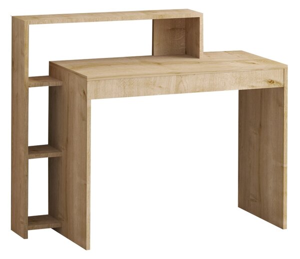 Kalune Design Psací stůl Trella s vestavěným regálem dub přírodní