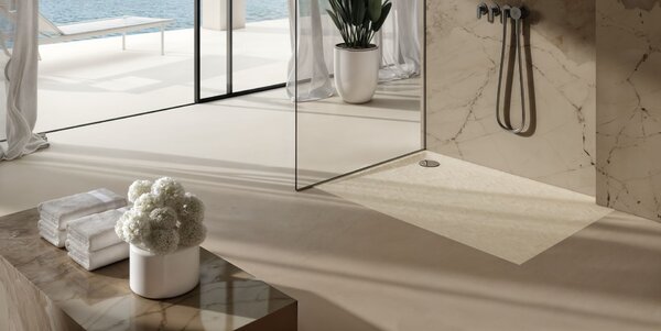 Schedline Libra Cashmere Stone obdélníková sprchová vanička 100x70 cm béžová 3SP.L1P-70100/PK/ST