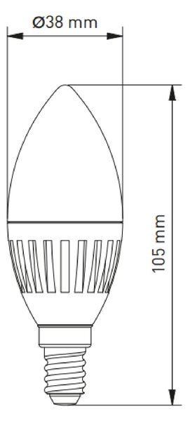 GTV led žárovka 1x10 W 4000 K E14 LD-SMNDC37-10