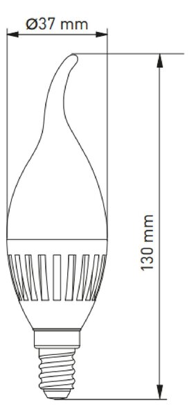 GTV žárovka 1x10 W 3000 K E14 LD-SMC37L-10