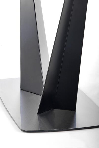 Rozkládací jídelní stůl 160-220 cm Fredda (černá + šedá) (pro 6 8 osob)