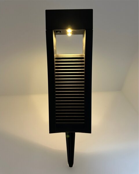 LED Solární lampa 2xLED/1,2V 200 mAh IP44 černá