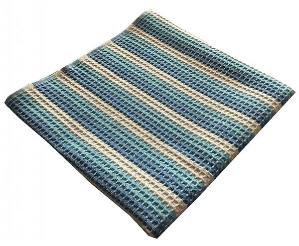 Vaflový ručník 50x100 cm modrý