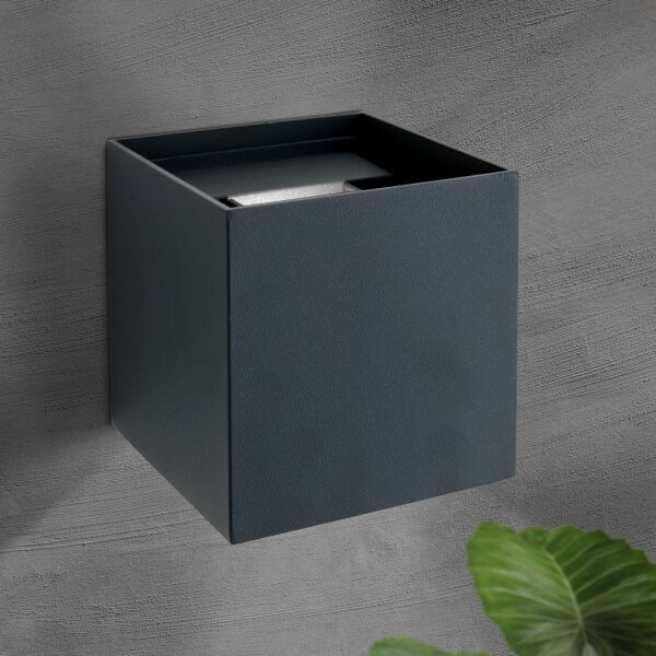 Orion AL 11-1192 - LED Venkovní nástěnné svítidlo CUBE 2xLED/3W/230V IP54 antr