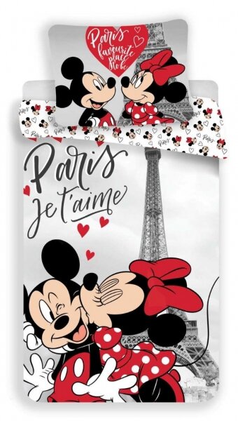 Jerry Fabrics povlečení bavlna MM in Paris Eiffel tower 140x200+70x90 cm