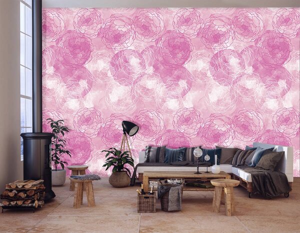 Fototapeta - Růžové květy (152,5x104 cm)