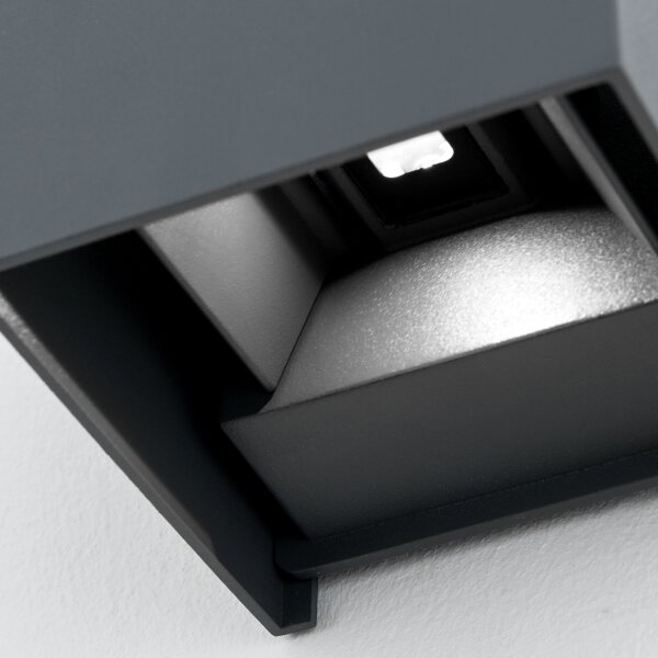 Orion AL 11-1192 - LED Venkovní nástěnné svítidlo CUBE 2xLED/3W/230V IP54 antr
