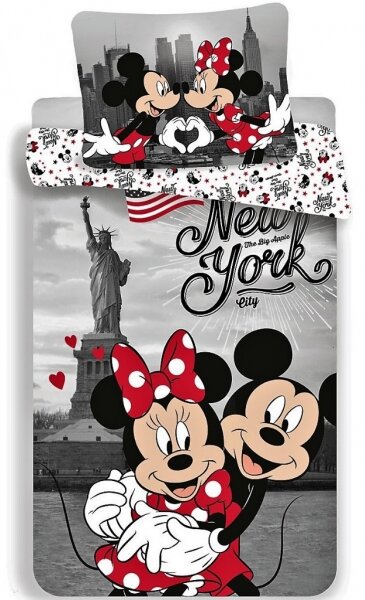 Jerry Fabrics povlečení bavlna MM in New York "Love" 140x200+70x90 cm