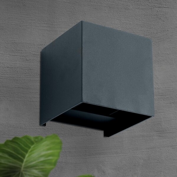Orion AL 11-1192 - LED Venkovní nástěnné svítidlo CUBE 2xLED/3W/230V IP54 antr