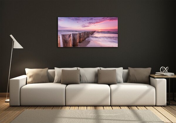 Foto obraz skleněný horizontální Dřevěný vlnolam osh-115995371