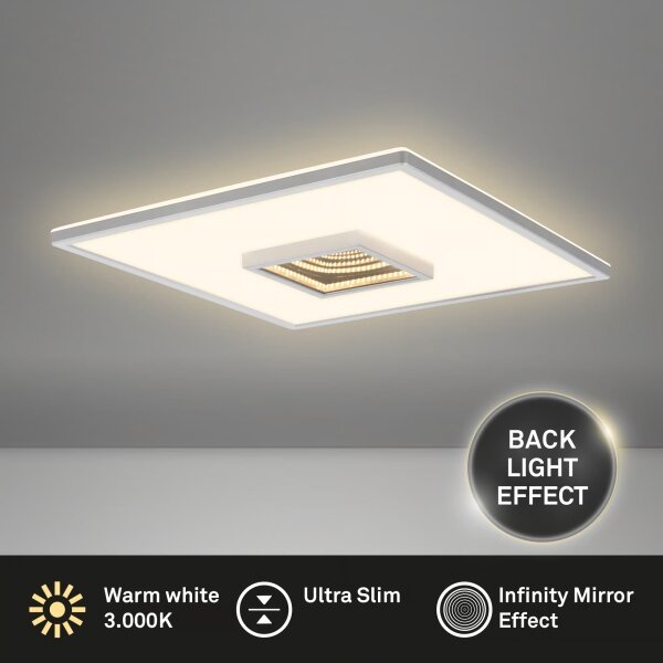 Briloner 3848014 - LED Stropní svítidlo TORO LED/18W/230V 42x42 cm matný chrom