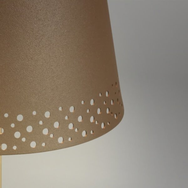 Brilo - LED St nab dotyk stolní lampa KIKI LED/2,6W/5V IP44 2600 mAh hnědá