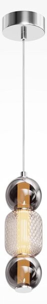 Maytoni Závěsné LED svítidlo DROP, 16W, Ø 12 cm, CRI80 Barva: Chrom