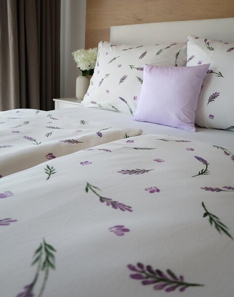 Povlečení Lavender Bavlna deluxe 1x 140/200, 1x 70/90