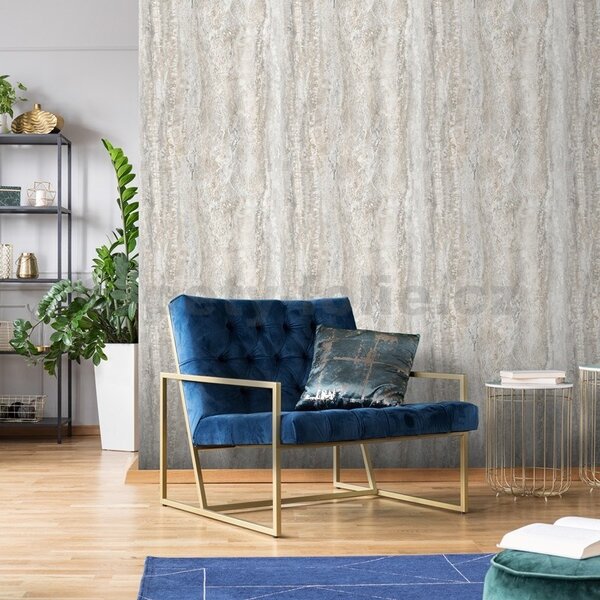 Papírové tapety na zeď IMPOL A96607, rozměr 10,05 m x 0,53 m, travertin přírodní, IMPOL TRADE