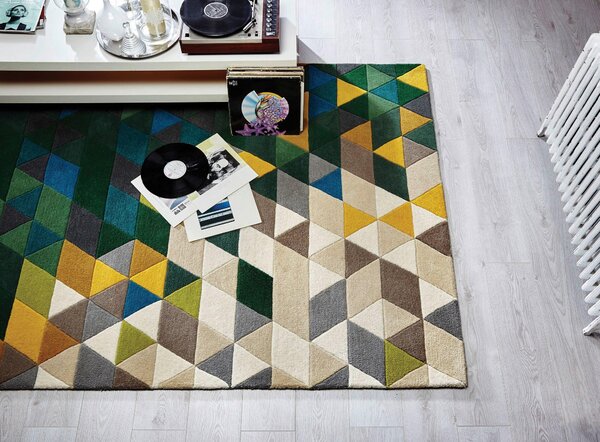 VLNĚNÝ KOBEREC, 170/120 cm zelená, vícebarevná Flair Rugs - Online Only koberce & rohožky, Online Only