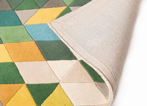 VLNĚNÝ KOBEREC, 170/120 cm zelená, vícebarevná Flair Rugs - Online Only koberce & rohožky, Online Only