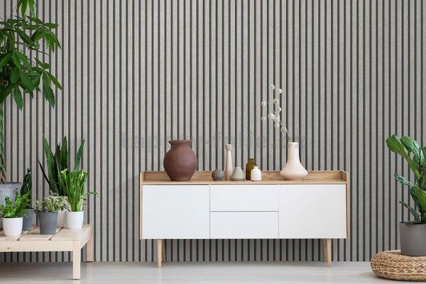 Vliesové tapety na zeď IMPOL TRADE 10400-38, rozměr 10,05 m x 0,53 m, lamely na stěnu dub bělený, IMPOL TRADE