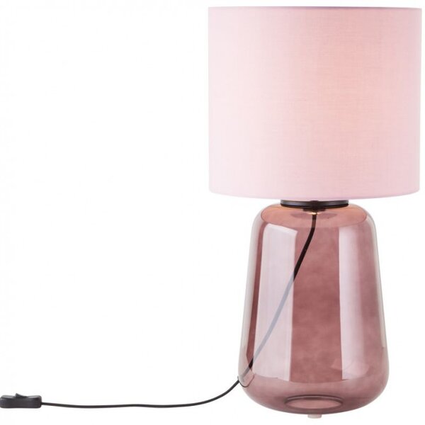 Brilliant 94546/08 Velká stolní lampa HYDRA sklo, textilie světle fialová