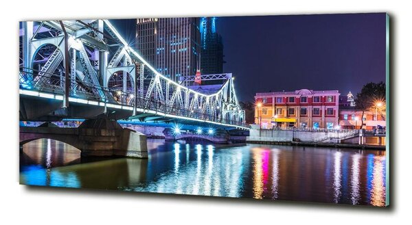 Foto obraz sklo tvrzené Šanghaj most osh-117895767