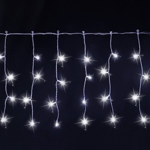 Aigostar - LED Venkovní vánoční řetěz 200xLED 8x0,4m IP44 studená bílá